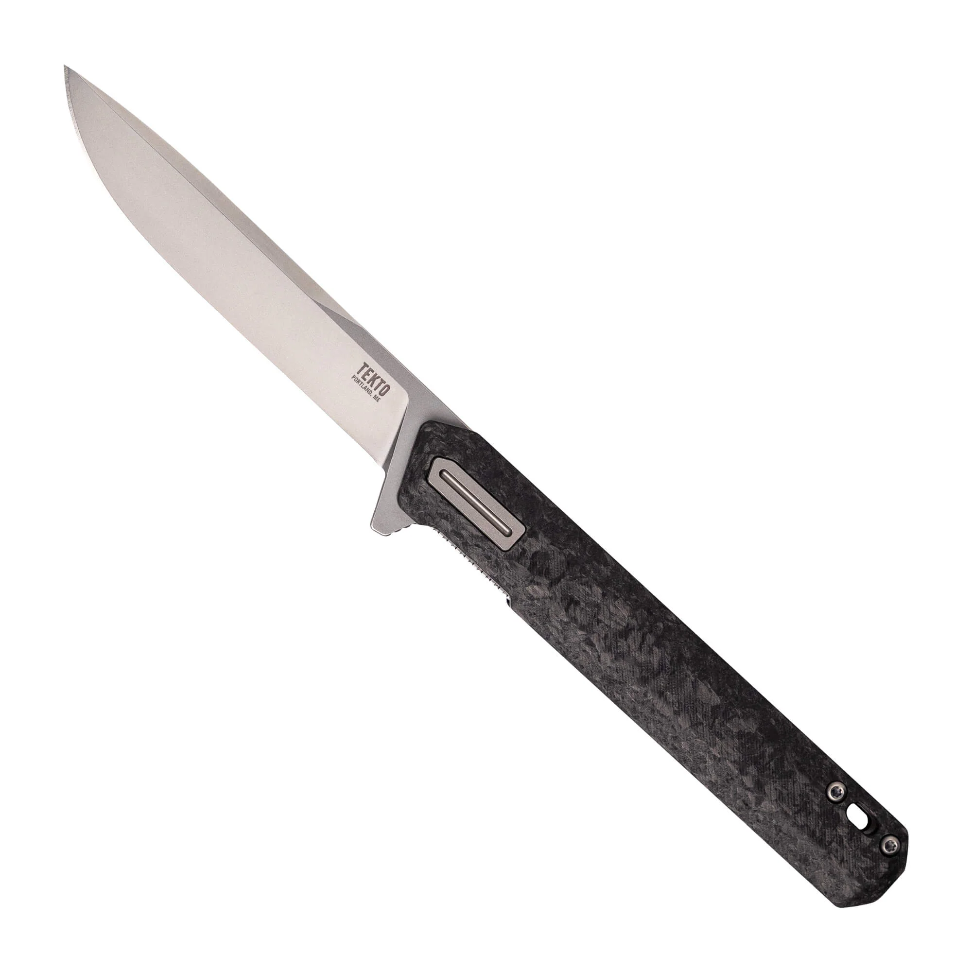 TEKTO F2 Bravo Forged Carbon/Silver Folding Knife #F2RCCBKD2S11A4 TEKTO F2 Bravo Forged Carbon/Silver Folding Knife #F2RCCBKD2S11A4