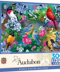 Masterpieces Audubon Songbird Collage 300 Piece EZ Grip Jigsaw Puzzle #32302