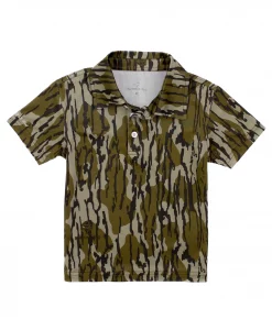 Properly Tied Toddler Boys Inlet Polo - Mossy Oak Original Bottomland