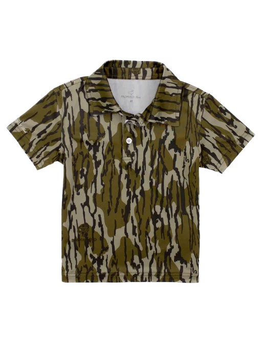 Properly Tied Youth Boys Inlet Polo - Mossy Oak Original Bottomland