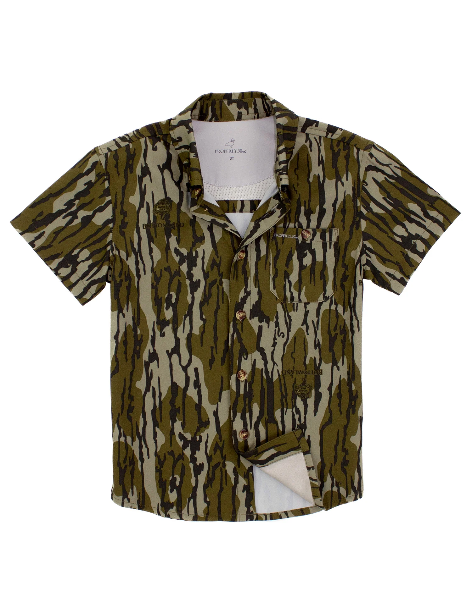 Properly Tied Toddler Boys Sportsman Field Shirt - Mossy Oak Original Bottomland Properly Tied Toddler Boys Sportsman Field Shirt - Mossy Oak Original Bottomland