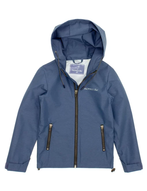 Properly Tied Boys Canopy Rain Jacket - Storm Blue