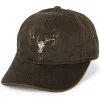 Paramount Outdoors Deer Skull Hunting Hat – Wax Cloth Dad Cap, Brown