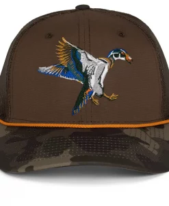 Paramount Outdoors Wood Duck 6-Panel Trucker Hat – Mesh Back, Brown