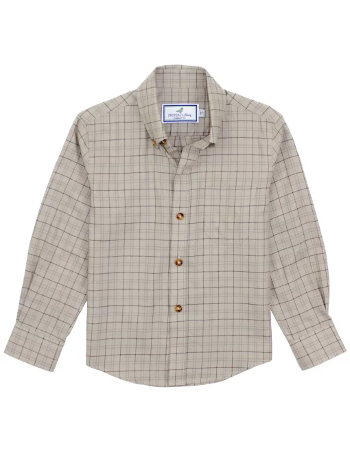 Properly Tied Boys Woodland Sportshirt - Wheat Field
