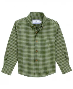 Properly Tied Boys Woodland Sportshirt Cypress Needle
