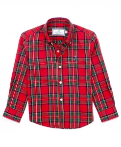 Properly Tied Boys Seasonal Sport Shirt YuletideSport Shirt Yuletide
