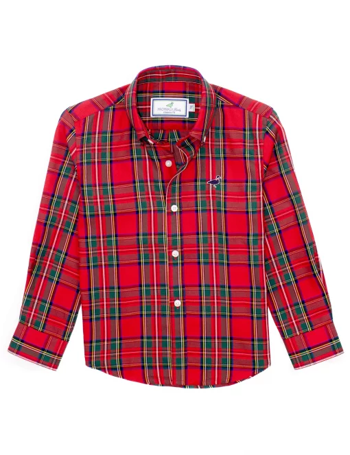 Properly Tied Boys Seasonal Sport Shirt YuletideSport Shirt Yuletide