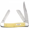 Case Knife Stockman Folding Pocket Knife With Yellow Synthetic Handle #00035