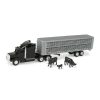 Tomy 1:64 John Deere Livestock Cattle Semi Set With Black Cab And Cows #45967