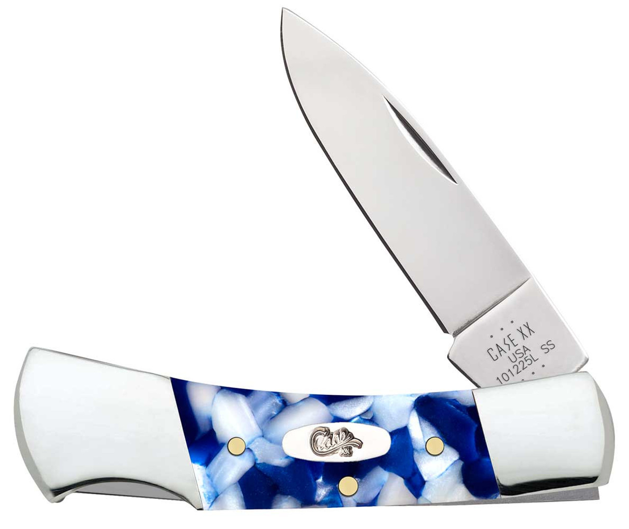 Case Knife Smooth Blue Crackle Kirinite Lockback Pocket Knife #CASE50721 Case Knife Smooth Blue Crackle Kirinite Lockback Pocket Knife #CASE50721