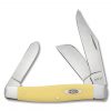 Case Knife Large Stockman Folding Pocket Knife With Yellow Synthetic Handle #00203