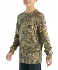 Carhartt Boys' Youth Long-Sleeve Camo Pocket T-Shirt #CA6595
