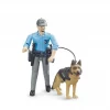 Bruder Bworld Police Officer With Dog #62150