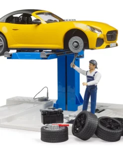 Bruder Car Service Center With Bruder Roadster #62112