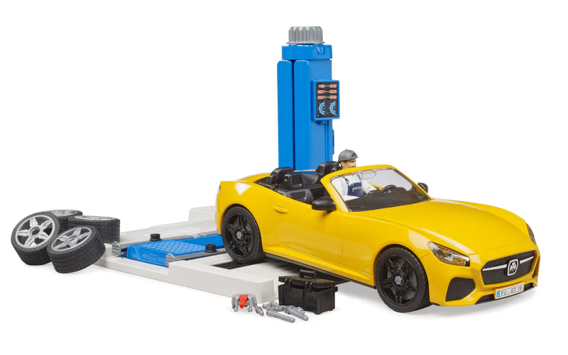 Bruder Car Service Center With Bruder Roadster #62112 Bruder Car Service Center With Bruder Roadster #62112