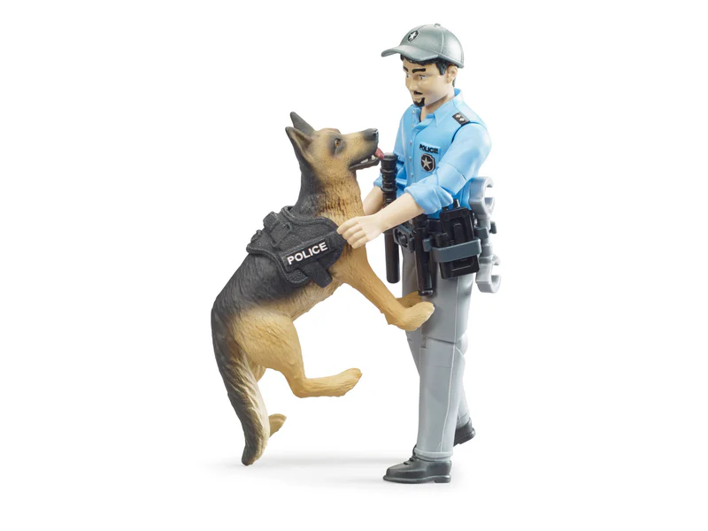 Bruder Bworld Police Officer With Dog #62150 Bruder Bworld Police Officer With Dog #62150
