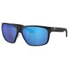 Costa Trades Sunglasses In Matte Black With Blue Mirror 580G Lenses