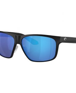 Costa Trades Sunglasses In Matte Black With Blue Mirror 580G Lenses