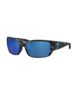 Costa Del Mar Schoolie Sunglasses In Matte Tiger Shark With Blue 580P Lenses