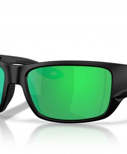 Costa Del Mar Schoolie Sunglasses In Matte Black With Green 580P Lenses