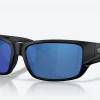 Costa Del Mar Schoolie Sunglasses In Matte Black With Blue 580P Lenses