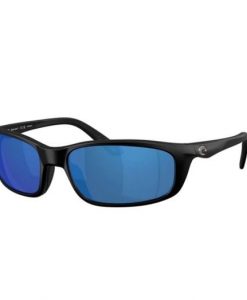 Costa Del Mar Brine II Sunglasses In Matte Black With Blue Mirror 580G Lenses