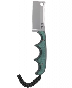 Columbia Knife & Tool Minimalist Cleaver Fixed Blade Outdoor Survival Knife - Green/Black
