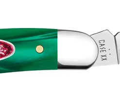 Case Knife Smooth Green Pearl Kirinite Medium Pen #24412