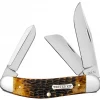 Case Knife Rogers Jigged Burnt Amber Bone CS Sowbelly Knife #51393