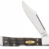 Case Knife Smooth Black Curly Oak Wood Mini CopperLock #14010