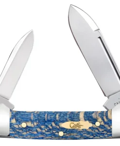 Case Knife Smooth Blue Sycamore Wood Baby Butterbean Knife #63733