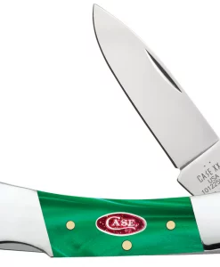 Case Knife Smooth Green Pearl Kirinite Lockback #24415