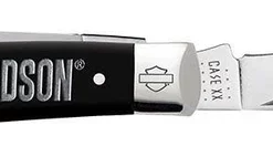 Case Knife Harley-Davidson Embellished Smooth Black Synthetic Mini Trapper Knife #52231