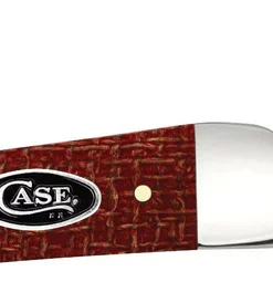 Case Knife Smooth Dark Red Burlap Micarta CS Seahorse Whittler #12276