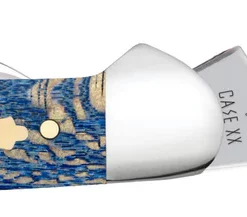 Case Knife Smooth Blue Sycamore Wood Baby Butterbean Knife #63733
