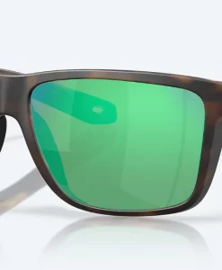 Costa Del Mar Broadbill II XL Sunglasses In Matte Tortoise With Green Mirror 580G Lenses #06S69135