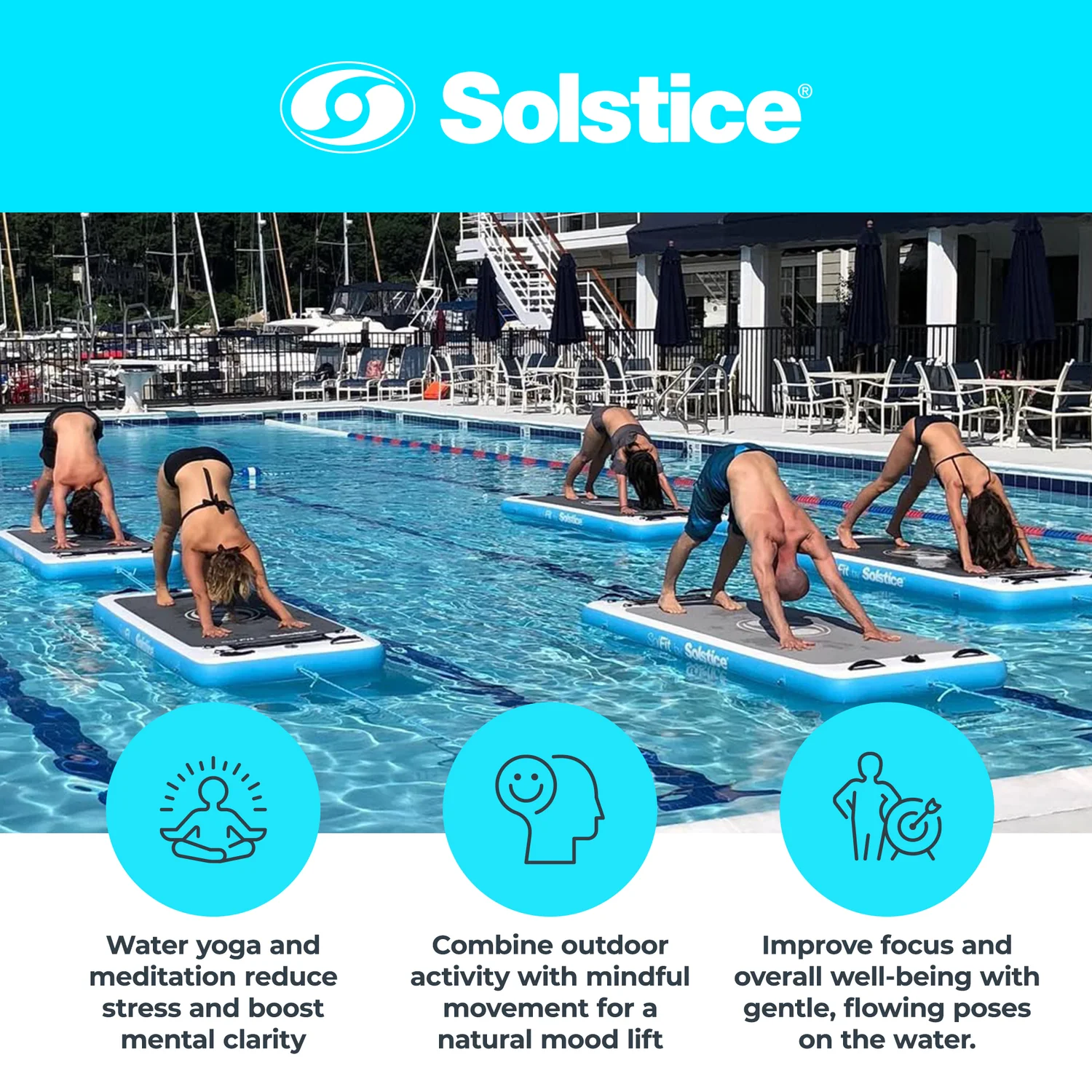 Solstice Watersports SolFit Inflatable Aquatic Fitness Mat #36194 Solstice Watersports SolFit Inflatable Aquatic Fitness Mat #36194