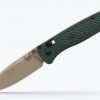 Benchmade Bugout Taiga Green Aluminum Drop-Point Folding Knife #535TN-2601