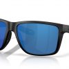 Costa Del Mar Broadbill II XL Sunglasses In Matte Black With Blue Mirror 580P Lenses