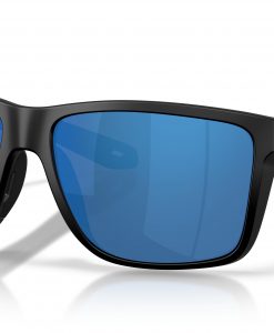 Costa Del Mar Broadbill II XL Sunglasses In Matte Black With Blue Mirror 580P Lenses