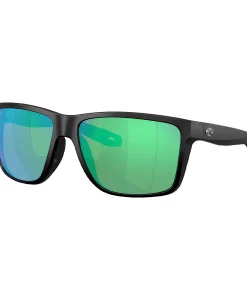 Costa Del Mar Broadbill II XL Sunglasses In Matte Black With Green Mirror 580G Lenses