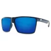 Costa Del Mar Rincon Sunglasses In Shiny Black With Blue Mirror 580G Lenses