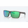 Costa Men's Rincon II Sunglasses In Matte Tortoise With Green Mirror 580G Lenses