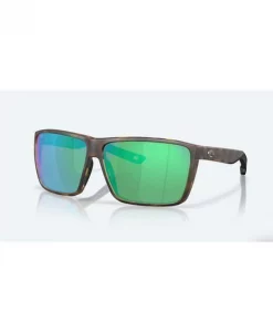 Costa Men's Rincon II Sunglasses In Matte Tortoise With Green Mirror 580G Lenses