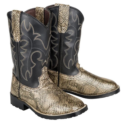TuffRider Little Kid's Black Snake in My Boot – Western Leather Boots TuffRider Little Kid's Black Snake in My Boot – Western Leather Boots