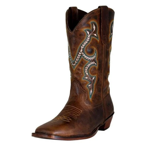 TuffRider Women's Jenny Embroidered Leather Square Toe Western Boots TuffRider Women's Jenny Embroidered Leather Square Toe Western Boots