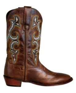 TuffRider Women's Jenny Embroidered Leather Square Toe Western Boots