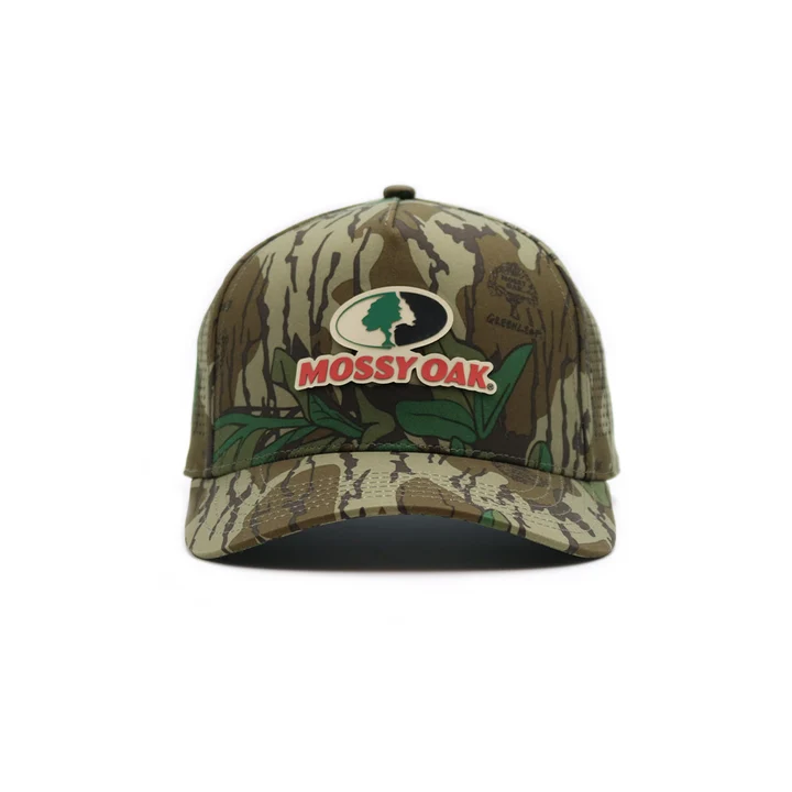 Center Stage Mossy Oak Logo Greenleaf Performance Hat Center Stage Mossy Oak Logo Greenleaf Performance Hat