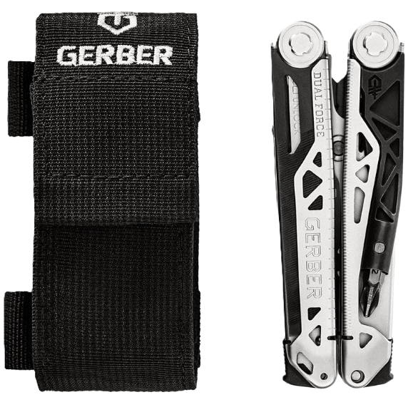 1068116 Gerber Dual-Force Multi-Tool with Sheath – Stainless Steel Pliers, Knife & Bit Driver, EDC & Survival Gear